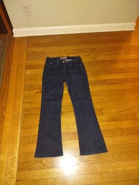 dark wash blue low rise bootcut jeans from just usa size 5